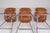 Cognac Leather Stools, 1970s, Set of 3 For Sale - Image 11 of 12