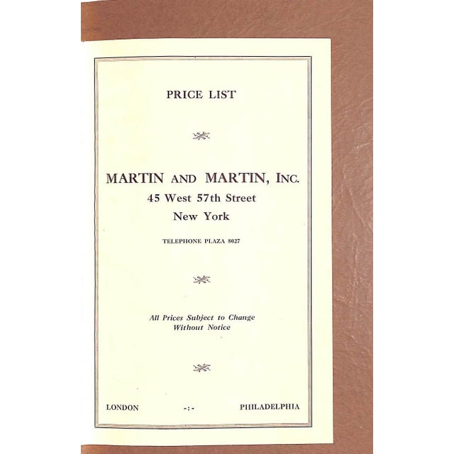 [63] pp. 1920 45 West 57th Street 9 1/4" x 6" w/ 7 page Price List stapled-in rear
