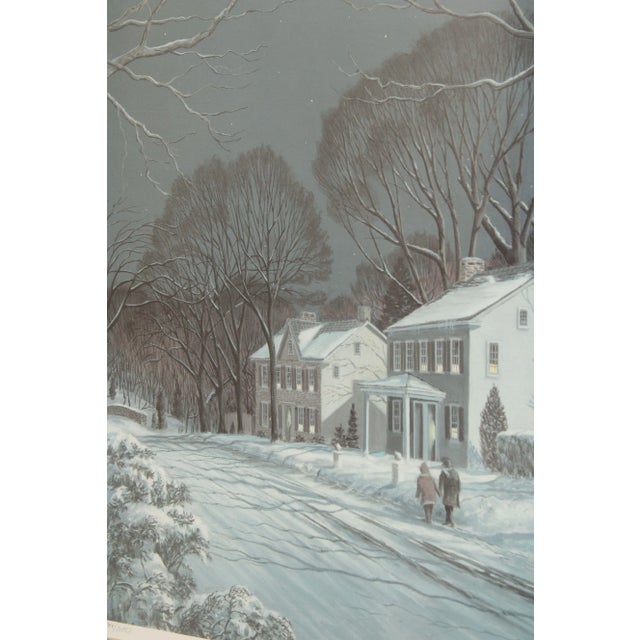 Printmaking Materials 1990s 'Dyerstown Road' Rustic Winter Fine Art Print by George Booz For Sale - Image 7 of 13