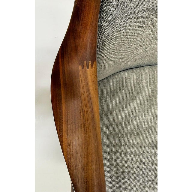 Danish Modern Model 45 Lounge Chair, Finn Juhl Manner, Pair For Sale - Image 13 of 15