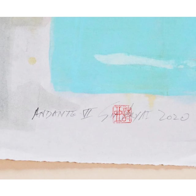 Contemporary Andante. VI Framed Original Abstract Painting For Sale - Image 3 of 4