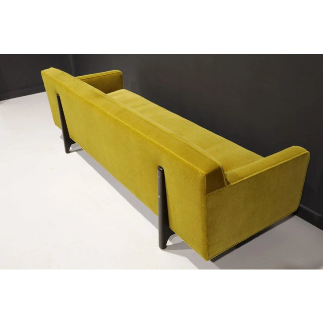Mid 20th Century Edward Wormley for Dunbar Bracket Back Sofa in Mohair For Sale - Image 5 of 8