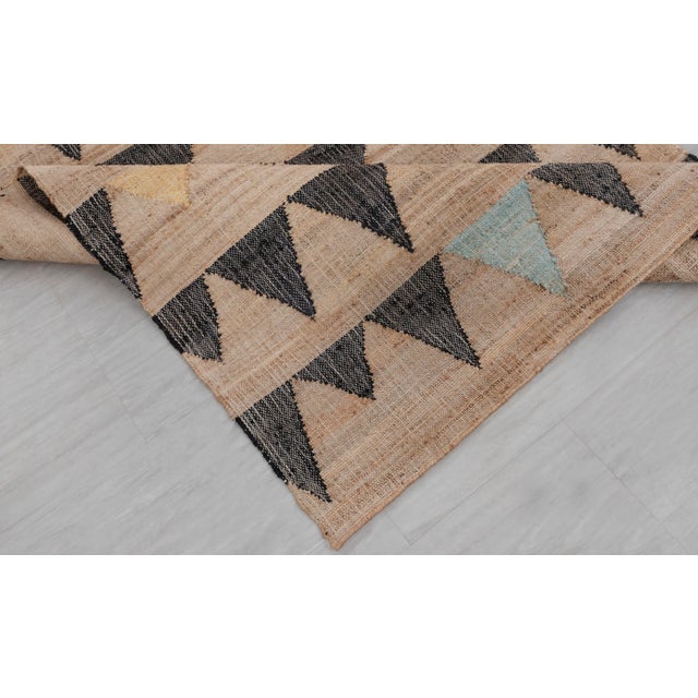 Brass Jute Modern Hand Woven Boho Style Rug 9x12Ft. For Sale - Image 8 of 13