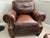 Whittimore Sherrill Leather Club Chair with matching ottoman. Bayou Walnut color. Premium leather, deep comfortable...