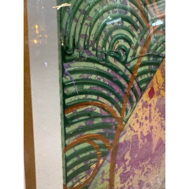 Gold Post Modern Original Abstract Multimedia Art Painting by Jo Webster For Sale - Image 8 of 12