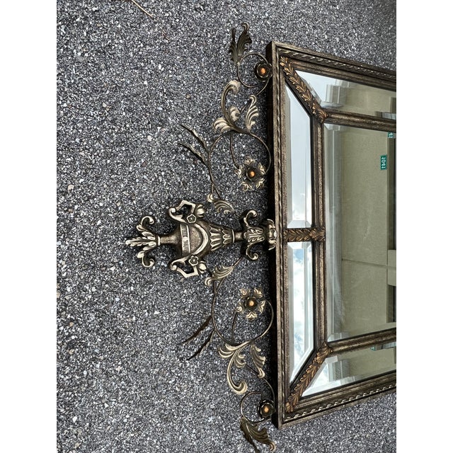 Bronze The Raschella Collection Inc. Brushed Gold Bronze Framed Mirror For Sale - Image 8 of 12