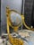 French Louis XV Blue Accent Chair With Gold Leaf For Sale - Image 4 of 12
