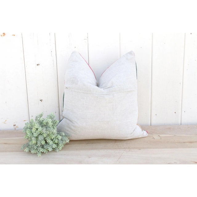 Textile Bashful Beige Vintage Suzani Pillow For Sale - Image 7 of 9