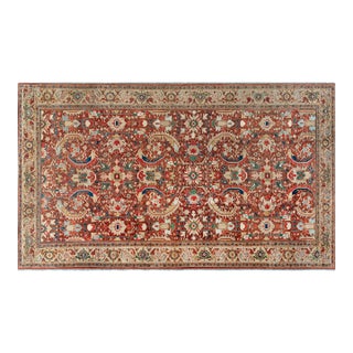 Early 20th Century Colorful Persian Heriz Handwoven Wool Carpet For Sale