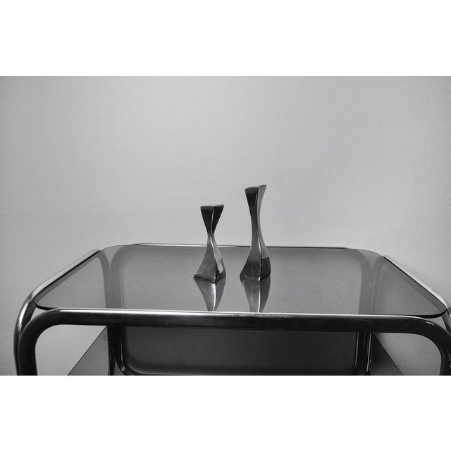 1980s Swan Candlesticks attributed to Matthew Hilton, England, 1980, Set of 2 For Sale - Image 5 of 9