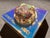 Contemporary S Donut Kill My Vibe #6 by Ana Hefco | Mixed Media on Wood Donut with Sprinkles and Text For Sale - Image 3 of 4