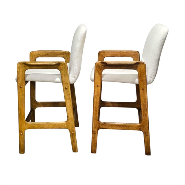 Mid-Century Modern Benny Linden Counter Stools - A Pair For Sale - Image 3 of 4
