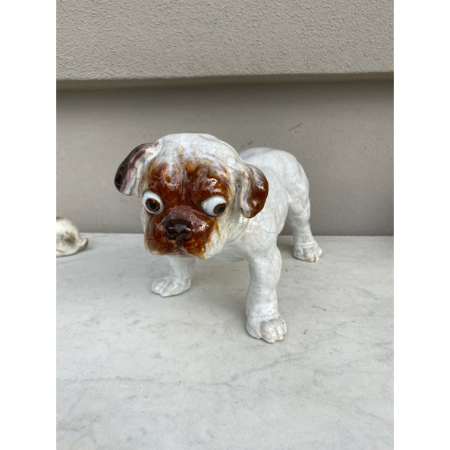 White Terracotta Majolica Bulldog Bavent Filmont, Circa 1900 For Sale - Image 8 of 8