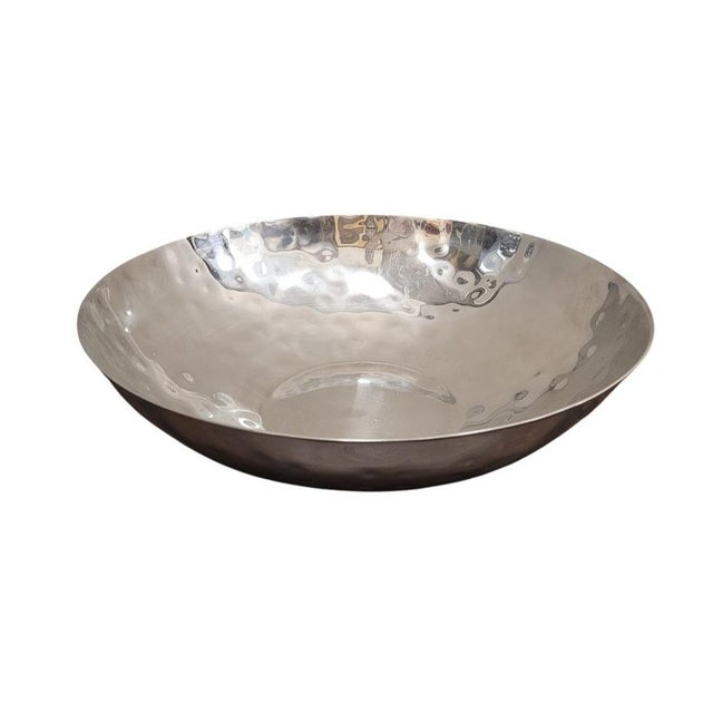 Hammered Aluminum Centerpiece, Italy, 1970s For Sale - Image 14 of 14