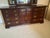 Late 20th Century Broyhill Premier Cherry Wood Triple Dresser & Triptych Split Swan-Neck Pediment Top Beveled Mirror Excellent “Mint” Condition For Sale - Image 15 of 18