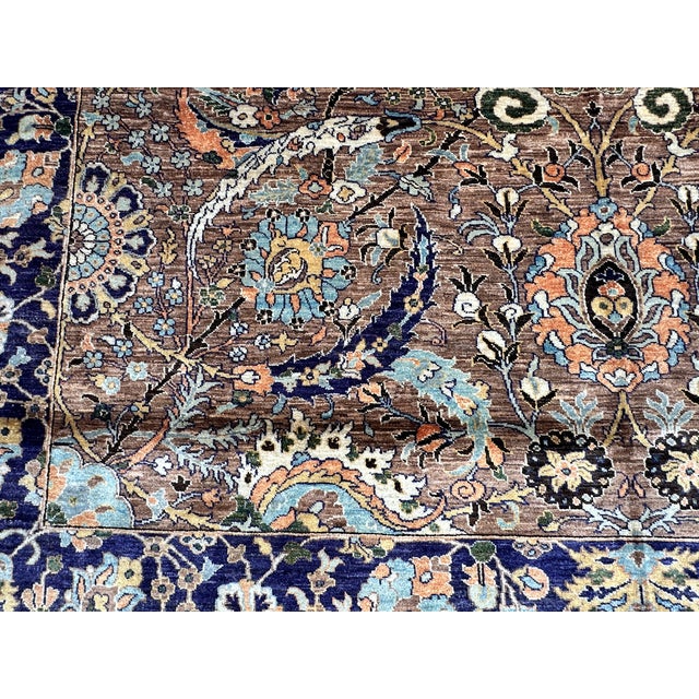 2000 - 2009 Hand-Knotted Afghan Isfahan Shah Abbasi Wool Area Rug - 9'1" X 12'2" For Sale - Image 5 of 15
