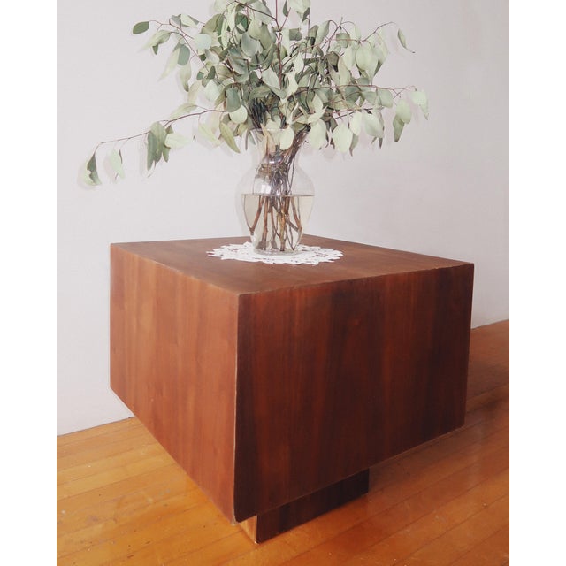 Mid-Century Modern Pair of 1970s Postmodern Plinth End Tables For Sale - Image 3 of 11