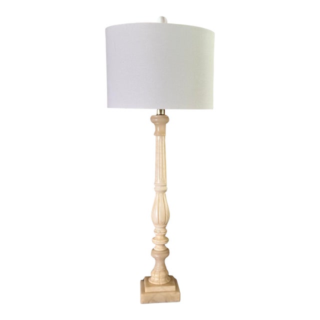 Restoration Hardware Style Neoclassical Column Lamp For Sale