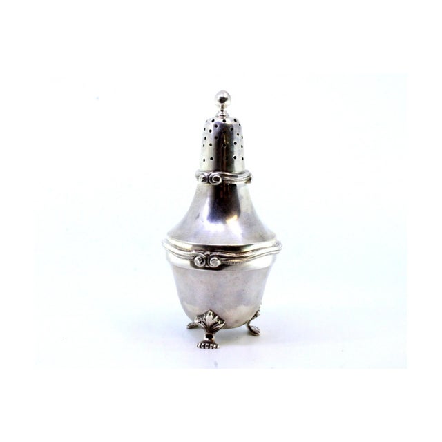 Silver Candlestick with Removable Lid Pommel, in Very Good conditions. Designed 1920 to 1949 This piece has an attribution...