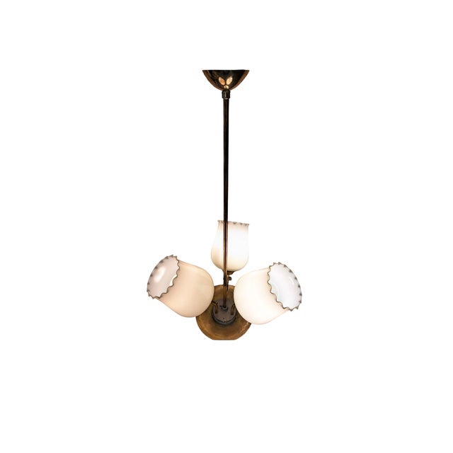 1950s Three-Armed Chandelier by Stockman Orno, 1950s For Sale - Image 5 of 7