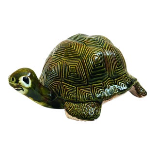 Mid Century Hand Made Ceramic Turtle - Signed and Dated 1977 For Sale