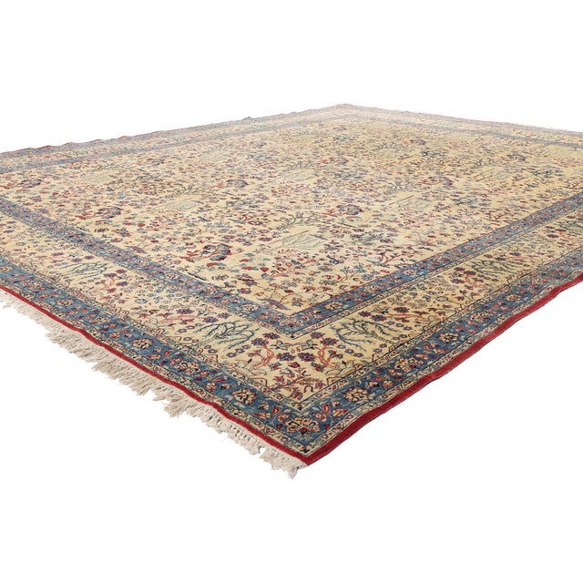 79126 Vintage Persian Tudeshk Nain Rug, 10'02 x 12'07. The Eternal Garden: A Vintage Persian Tudeshk Nain Masterpiece of...