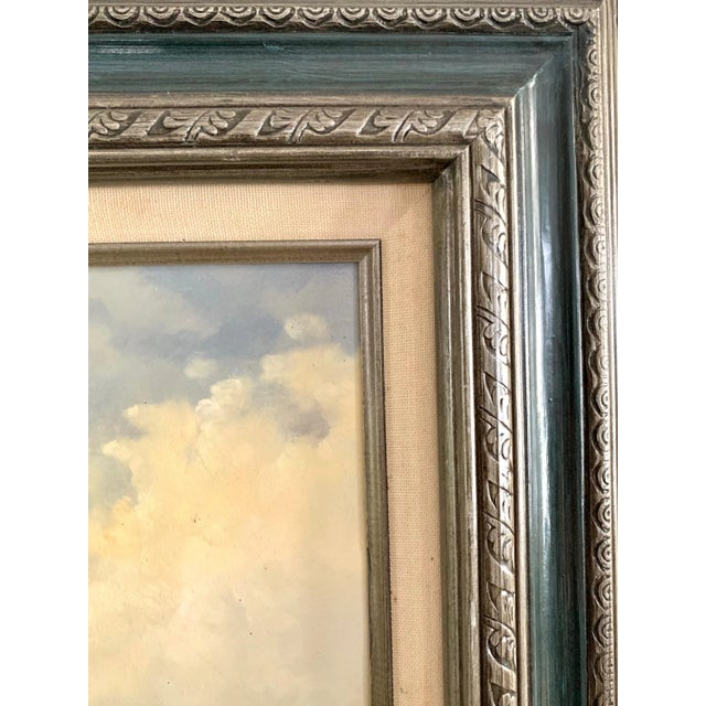 Early 20th Century Nautical Oil Painting, Boats on Fishing Trip, Signed E. Ponthier, Framed, 31"w For Sale In Tulsa - Image 6 of 9
