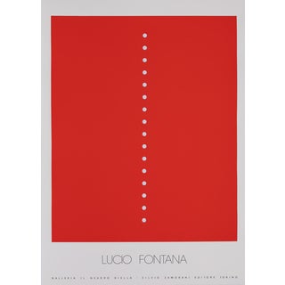 Lucio Fontana, Concetto Spaziale Rosso, Original Silkscreen Poster For Sale