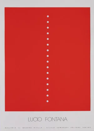 Lucio Fontana, Concetto Spaziale Rosso, Original Silkscreen Poster