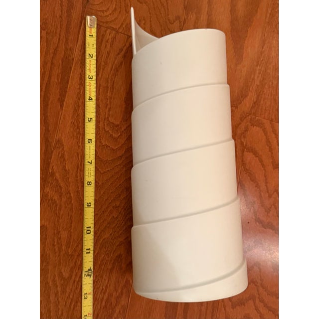 Postmodern Very Rare Large 13” Rosenthal Studio-Linie White Porcelain Spiral Vase by Marcello Morandini Vintage Germany Postmodern Circa 1980’s For Sale - Image 3 of 11