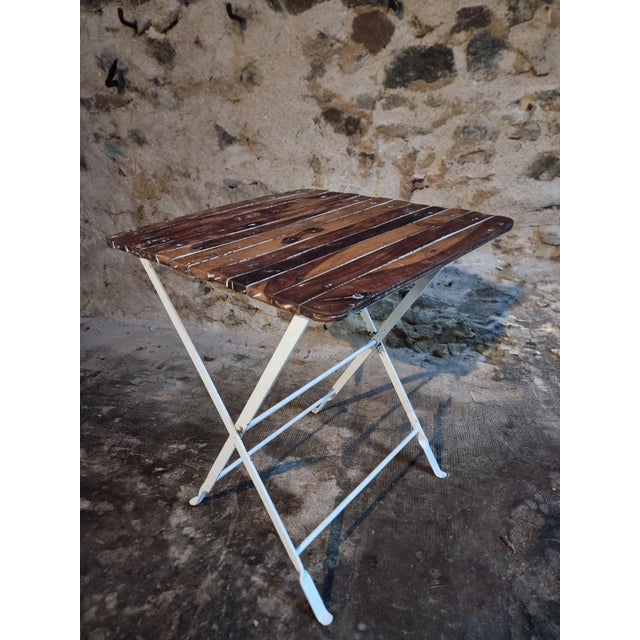 Vintage Folding Bistro Table, 1950s For Sale - Image 12 of 16