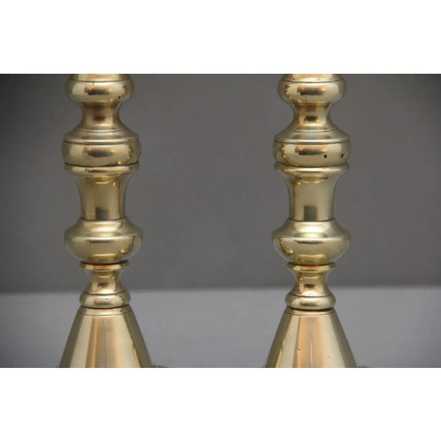 19th Century Brass Candlesticks, 1860, Set of 2 For Sale - Image 10 of 10