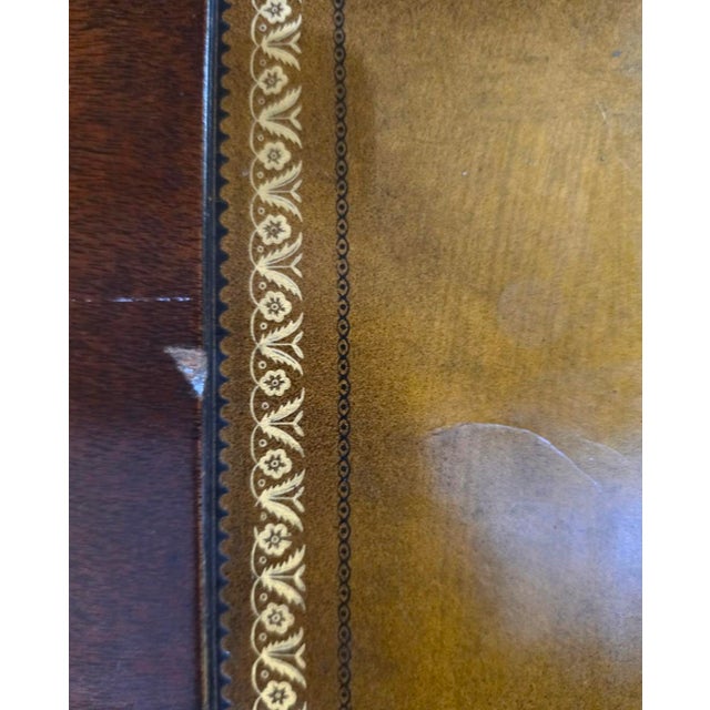 Stickley Pair Traditional Classics Series Two-Drawer Leather-Top Accent Side Table For Sale - Image 10 of 11