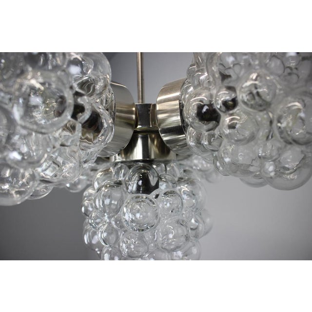 Glass Bubble Glass Chandelier attributed to Kamenický Šenov, Czechoslovakia, 1970s For Sale - Image 7 of 17