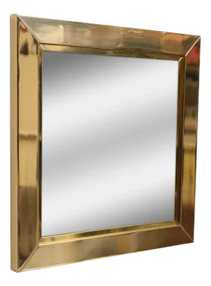 Brass Mirror, Italy, 1970s