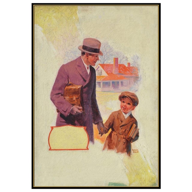 Message us to inquire about custom framing options! (Included for free with every purchase) The artwork here, "Off To Work...