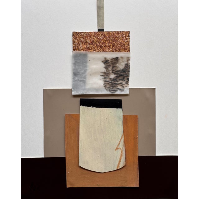 Abstract "Memorabilia 9" Original Mixed-Media Collage on Paper by Zac Woodiel For Sale - Image 3 of 9