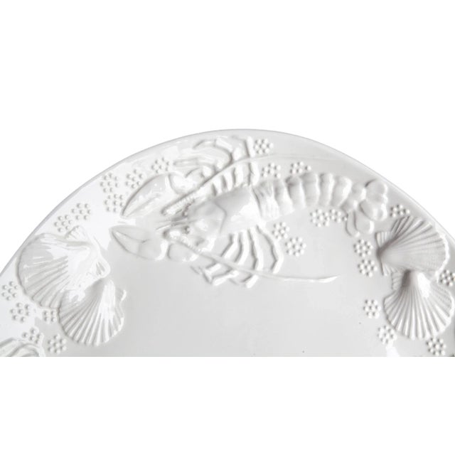 Italian Late 20th Century Oval Ceramic Seafood Platter For Sale - Image 3 of 9