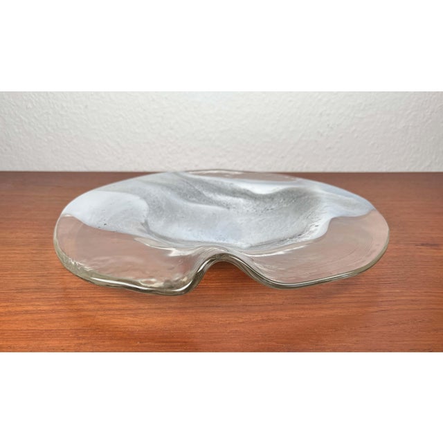 Vintage German Glass Plate or Bowl by Hans Jürgen Richartz for Richartz Art Collection, Mathildenhütte, Solingen, Germany For Sale - Image 5 of 12