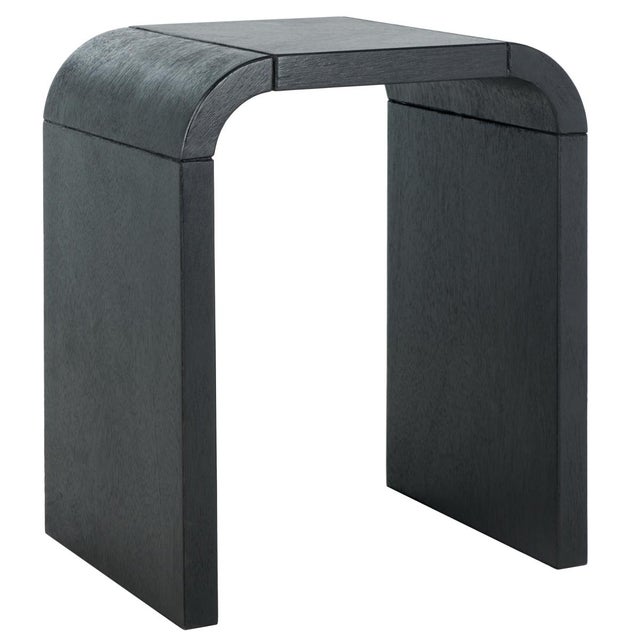 Early 21st Century Liasonya Curved Waterfall Accent Table in Black For Sale - Image 5 of 7
