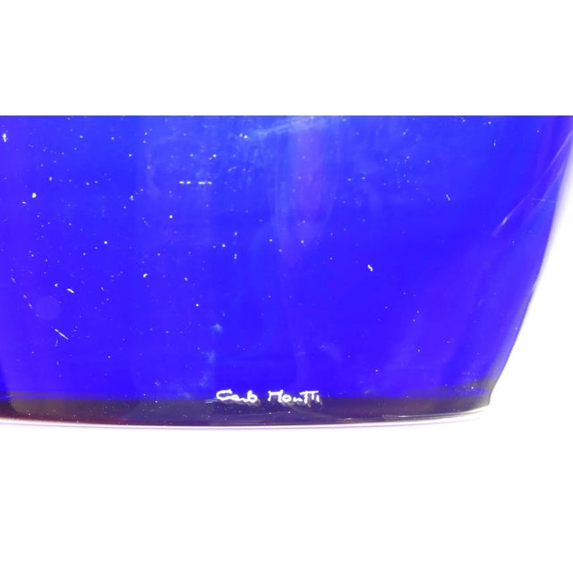 Cobalt Blue Vase and Ashtray by Carlo Moretti, 1990s, Set of 2 For Sale - Image 6 of 11