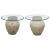 Large Pottery Urn Pots Lamp Tables with Glass Tops, Set of 2 For Sale - Image 18 of 18