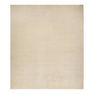 Rug & Kilim’s Solid Beige-Brown Rug in Tone-on-Tone Contemporary Style -14x16 For Sale