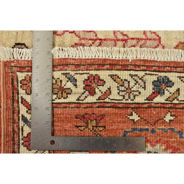 Ziegler Rug 8’2” X 10′ Orange Wool Tribal Hand-Knotted Oriental Carpet For Sale - Image 12 of 12