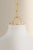 Hudson Valley Lighting Southfields 21 in. 1 Light Pendant in Aged Brass and Ceramic Cream Pebble Finish For Sale In New York - Image 6 of 8