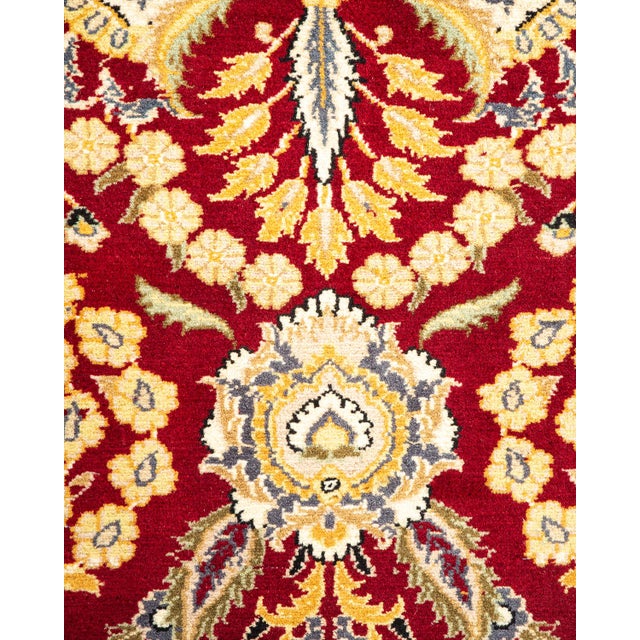 Traditional Mogul, One-of-a-Kind Hand-Knotted Area Rug - Red, 4' 2" x 6' 3" For Sale - Image 3 of 8