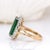 2020s 3.3ct Aaa Indicolite Tourmaline Ring W Natural Diamond Halo in 14k Solid Gold For Sale - Image 5 of 7
