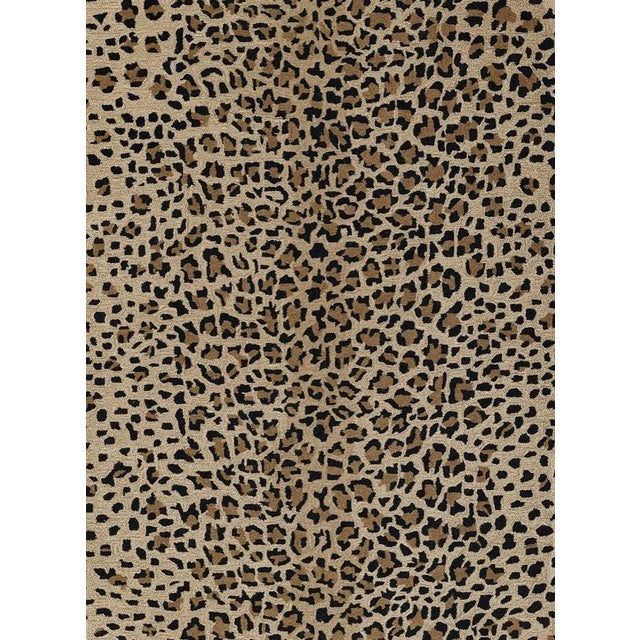 Erin Gates by Momeni Woodland Leopard Beige Hand Tufted Wool Area 2'6" X 8' Runner For Sale In Atlanta - Image 6 of 10