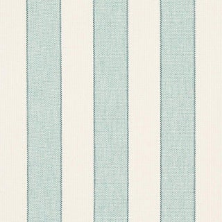 Schumacher Blumont Stripe Indoor/Outdoor Fabric in Aqua For Sale