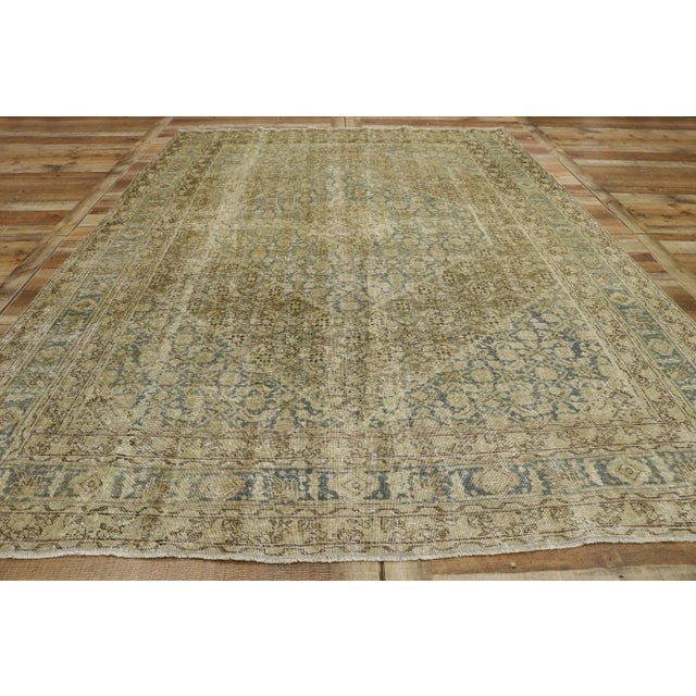 Textile Antique Persian Tabriz Rug, 07'04 X 10'01 For Sale - Image 7 of 11